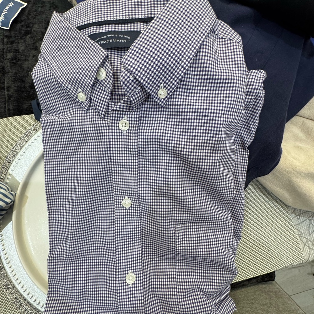 Men's Black and White Checkered Shirt